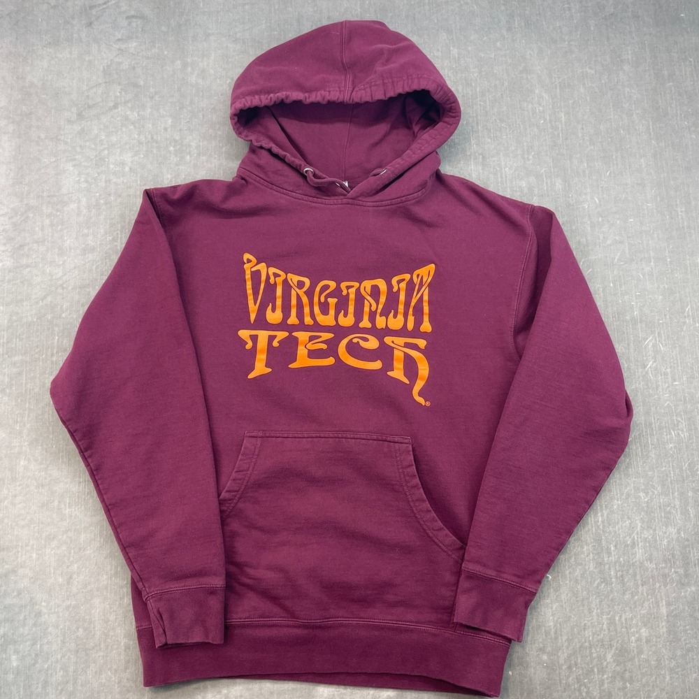 Virginia‎ Tech Hookies Mens Medium Maroon Hoodie Psychedelic Upscale Apparel